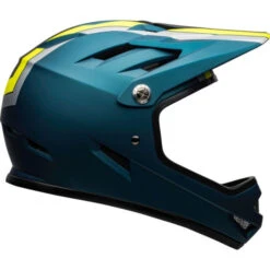 Casque Bell Sanction Bleu/Jaune Fluo 11 Casque Bell Sanction Bleu/Jaune Fluo -Accessoires De Vélo casque bell sanction bleu jaune fluo 3