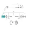 Shimano Cone Et Vis De Serrage Moyeu Avant Shinamo Ultegra HB-6700 - Y27S98030